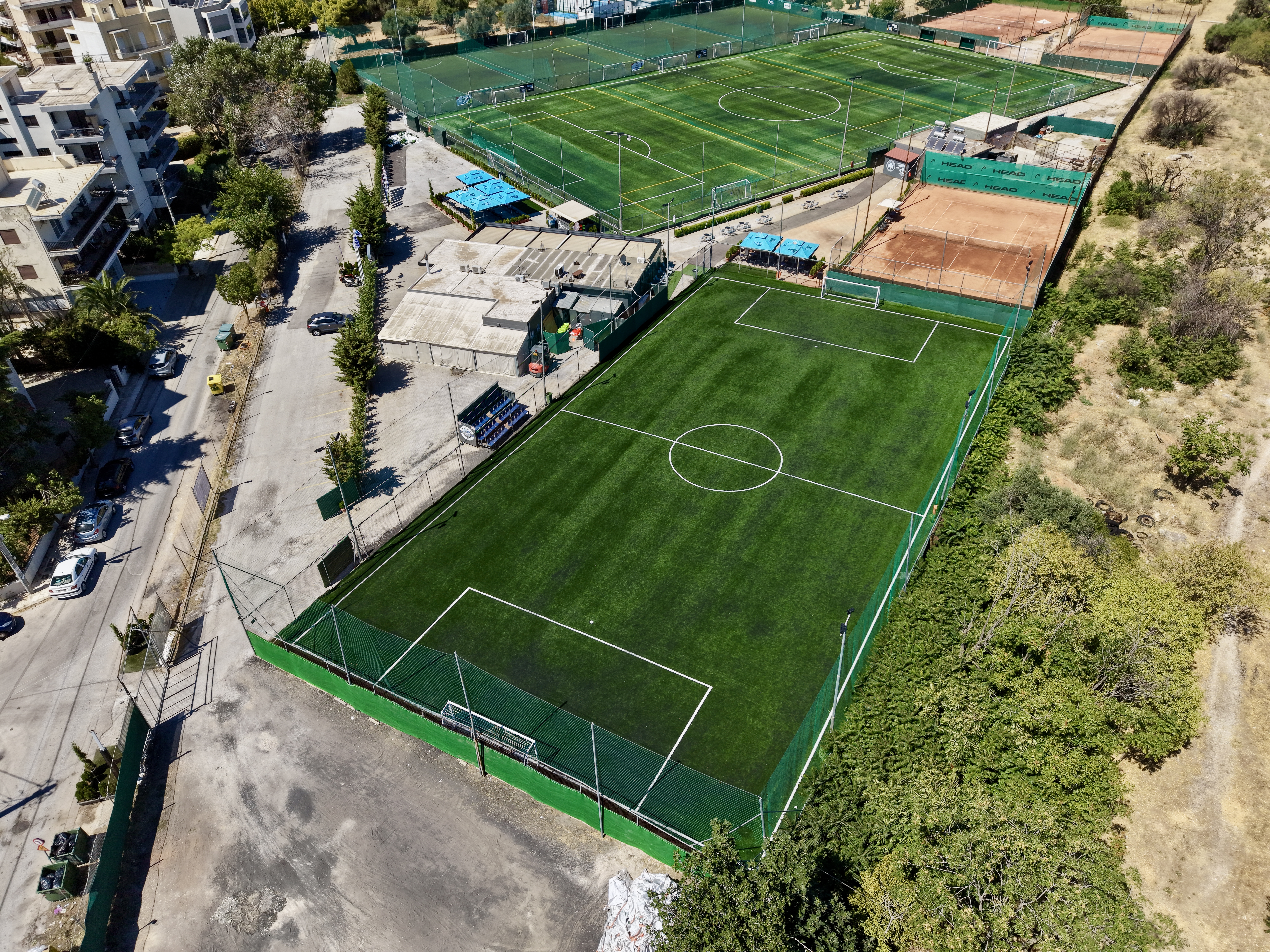 Aerial view — venue and pitches