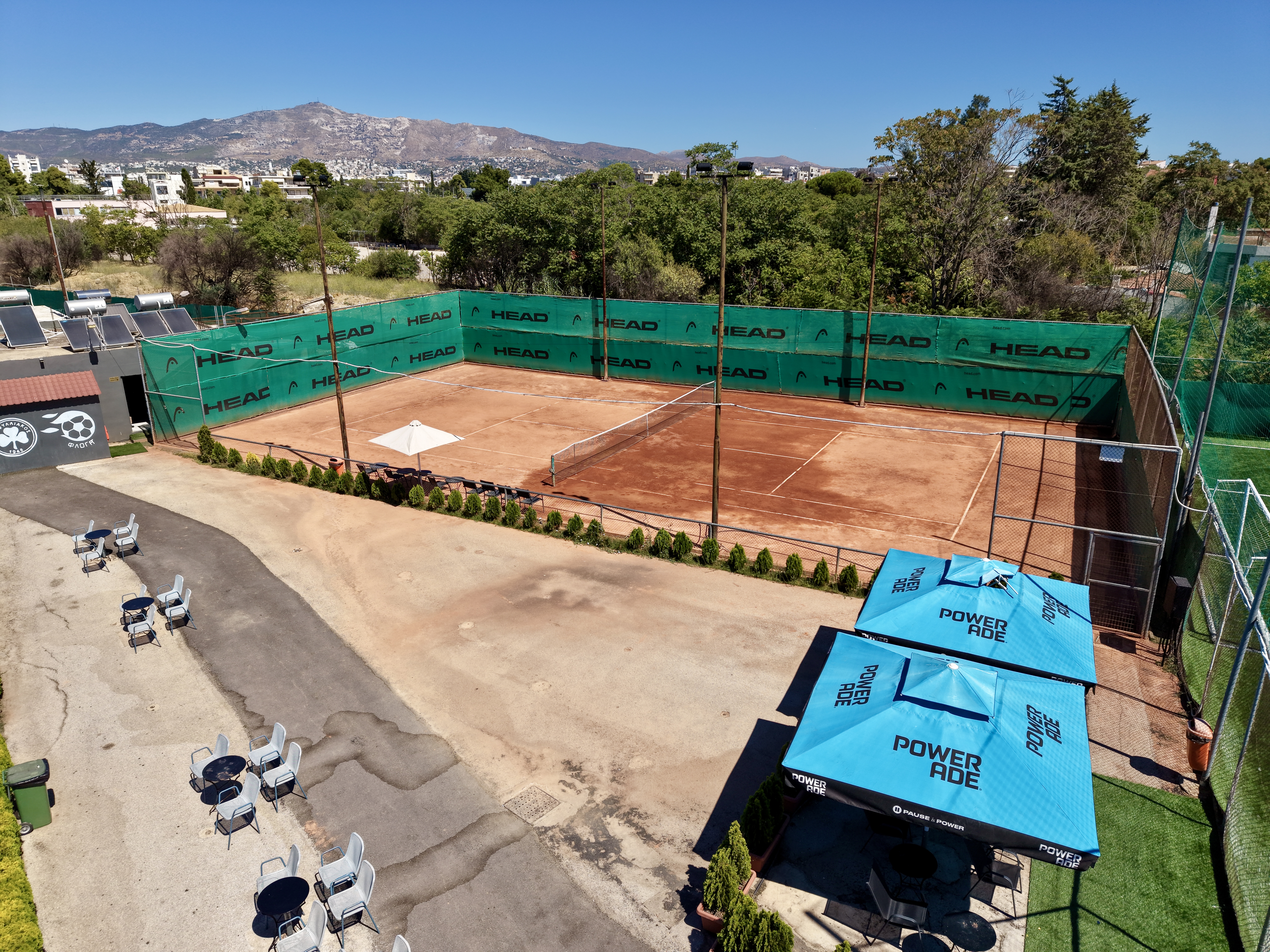 Aerial view — pitches from above