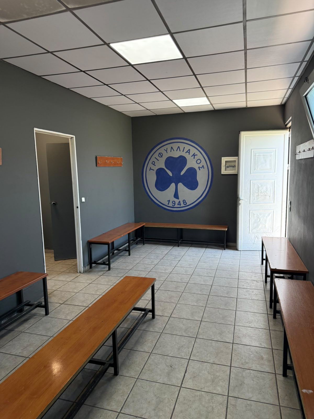 Dressing rooms ready for the next side
